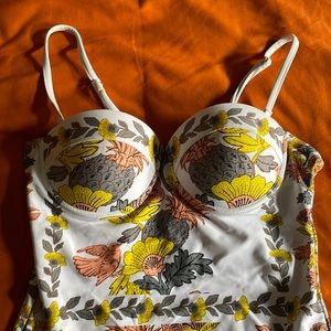 Italian style printed one piece swimsuit